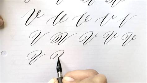 Modern Calligraphy letter "V" | Calligraphy letters, Creative lettering ...