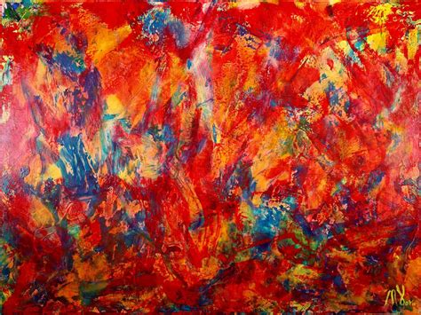 SOLD - Red Forest Abstract - ABSTRACT ART - NESTOR TORO - LOS ANGELES | Abstract art painting ...