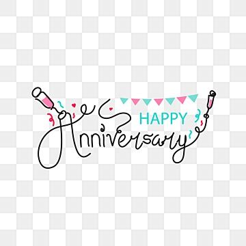 Happy Anniversary PNG Picture, Lettering For Happy Anniversary, Happy Anniversary, Happy Wedding ...