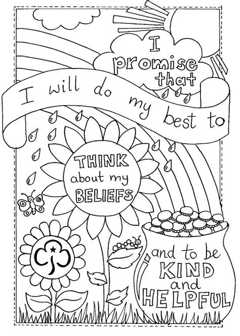 Girl Scout Daisy Petals Coloring Page - Free Printable Coloring Pages for Kids