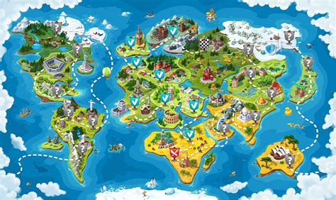 World map for the game | Behance :: Behance