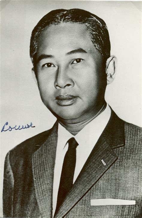 LON NOL: (1913-1985) Cambodian Marshal and Politician. Prime Minister of Cambodia 1966-67 & 1969-