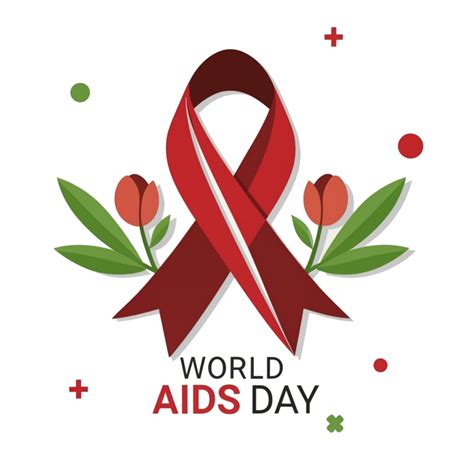 world aids day red ribbon texting 33545171 PNG