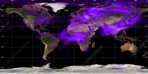 Global soot pollution levels, 2007 - Stock Image - C026/8983 - Science ...