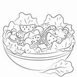 Salad coloring Page  Free Printable Coloring Pages sketch template