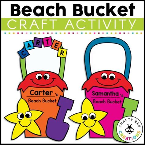 Beach Bucket Craft | Summer Craft | End of the Year Activities | Beach Day | Made By Teachers