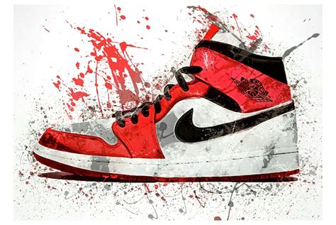 Air Jordan Basketball Shoes Print. Michael Jordan Great Gift Idea Digital Art by Nancy Farr ...