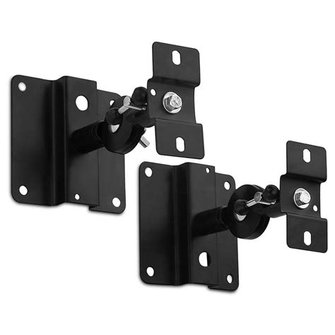 mount-it! Heavy-Duty Universal Speaker Mounts for Walls/Ceiling, Black ...