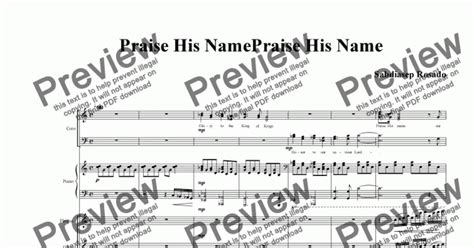 Praise His Name - Download Sheet Music PDF file