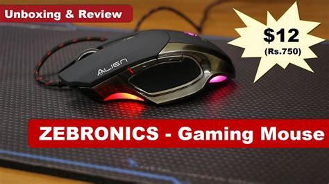 Zebronics Gaming Mouse - Alien | Full Review | 2400 dpi | $12 - YouTube