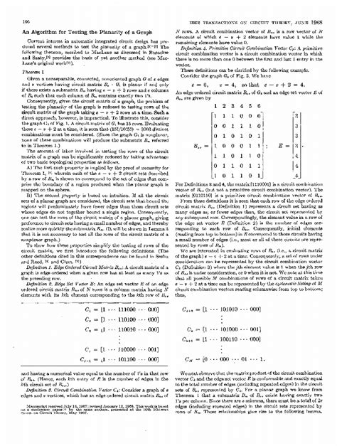 An Algorithm for Testing the Planarity of a Graph | IEEE Journals ...