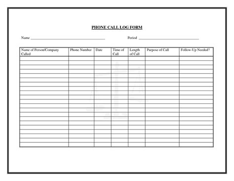 Printable Phone Log - 8+ Examples, Format, Benefits, Pdf