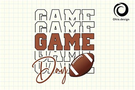 Game Day Football PNG Graphic by Ohio.design · Creative Fabrica