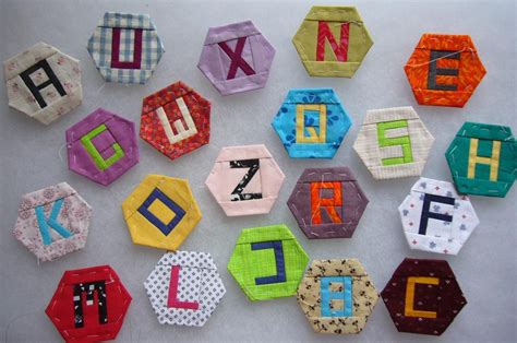 Hexagon alphabet paper pieced letter EPP one inch | Craftsy | Paper piecing, Paper piecing ...