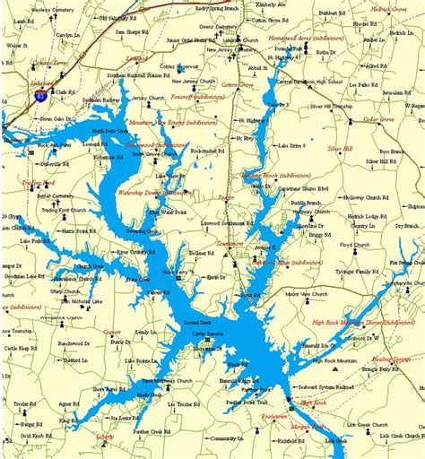 High Rock Lake Nc Map - Zip Code Map