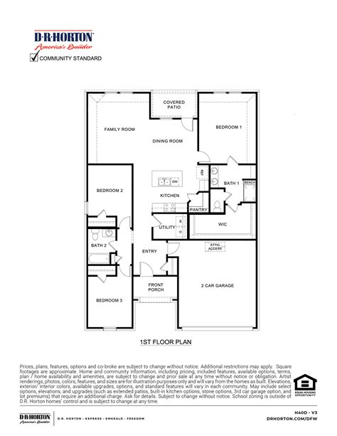 Dr Horton Floor Plans Texas | Review Home Co