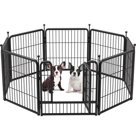 FXW Rollick Dog Playpen Outdoor, 8 Panels 24" Height Dog Fence Exercise ...