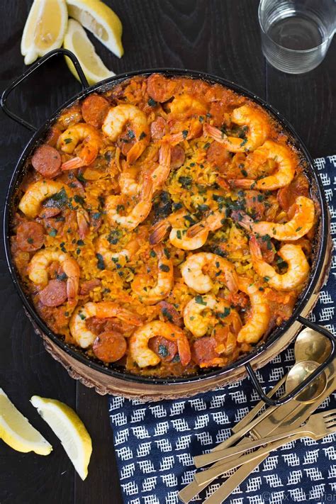 Shrimp and Chorizo Paella Recipe - Easy Paella at Home