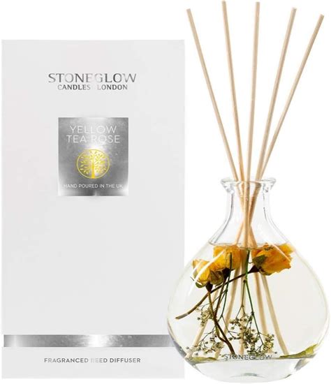 Stoneglow Candles Nature's Gift Reed Diffuser Yellow Tea Rose : Amazon ...