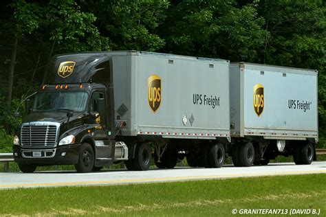 UPS Freight Freightliner Cascadia with Doubles - a photo on Flickriver