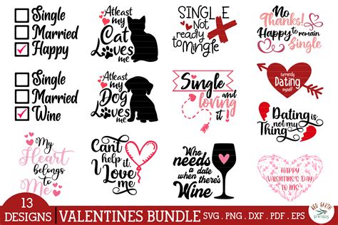 Anti Valentines Day Quotes Bundle SVG Afbeelding door redearth and gumtrees · Creative Fabrica