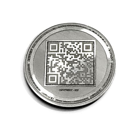 Laser Engraved Silver Physical Bitcoin Wallet - CryptMint