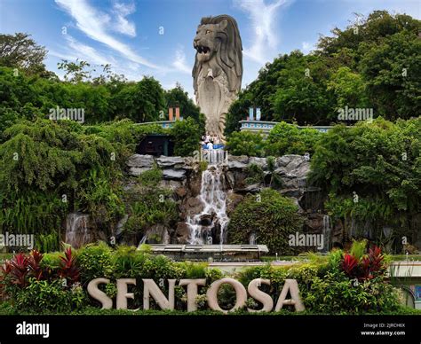 Singapore, Sentosa Merlion Park Stock Photo - Alamy