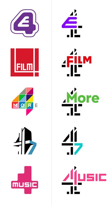 New Logos for all Channel 4 by 4creative and ManvsMachine