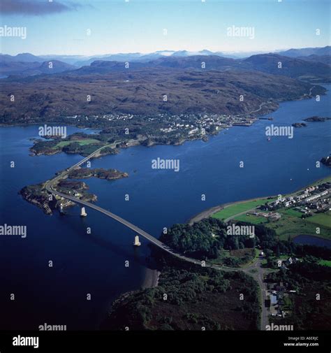 Bridge to Isle of Skye Kyle of Lochalsh Scotland aerial view Stock ...