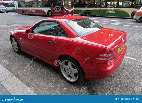 Red Mercedes-Benz SLK230 editorial image. Image of editorial - 118279535