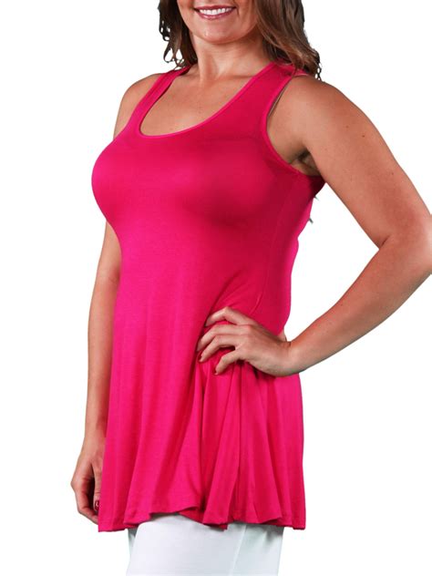 Women's Plus Size Sleeveless Tunic Tank Top - Walmart.com