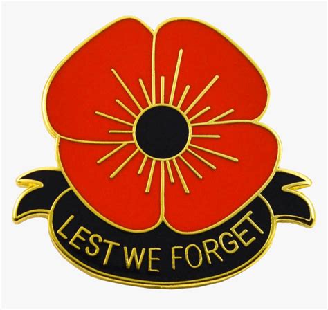 Lest We Forget Poppy Transparent Image - Remembrance Day Poppy Transparent Background, HD Png ...