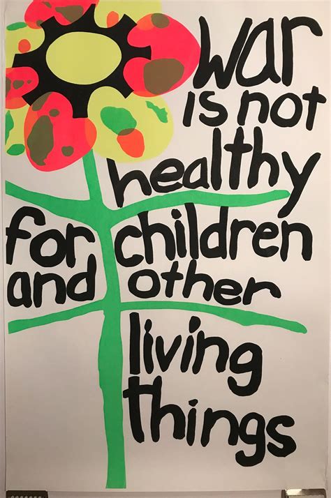 War Is Not Healthy for Children and Other Living Things | Etsy | Healthy people 2020 goals ...