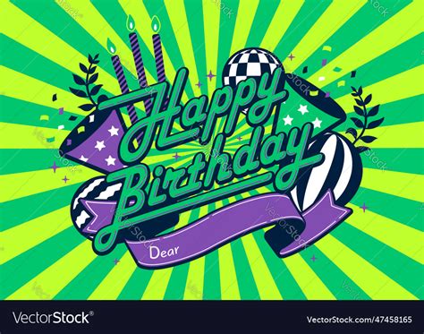 Happy birthday banner Royalty Free Vector Image