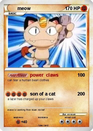 Pokémon meow 53 53 - power claws - My Pokemon Card