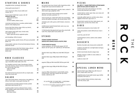 Carte et Menus 2024 - The Rock à Toowoomba City (QLD) | TheFork