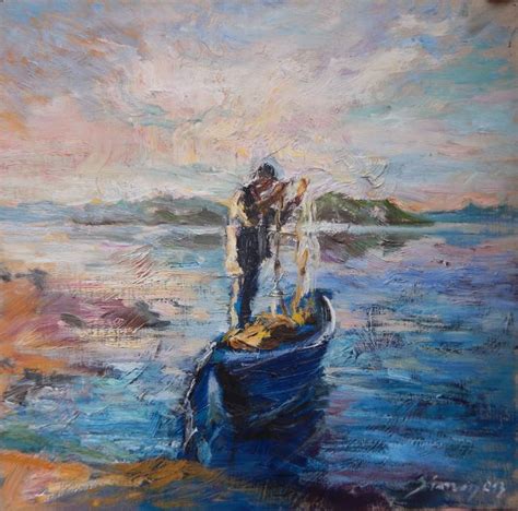 The Old Fisherman Painting at PaintingValley.com | Explore collection ...