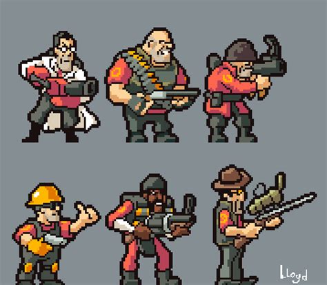 TF2 Mercs (Pixel art) by Torrrington on Newgrounds