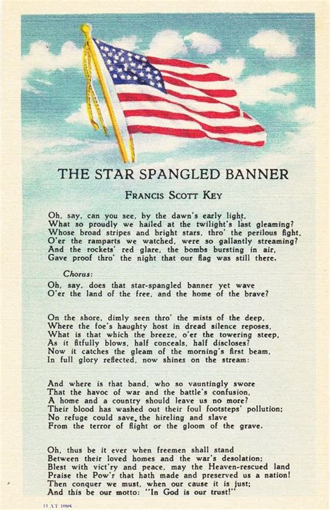 Star Spangled Banner - Francis Scott Key | Star spangled banner, History, National anthem