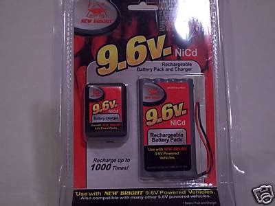 9.6 VOLT NICD NEW BRIGHT BATTERY PACK AND CHARGER NIB | #63970161