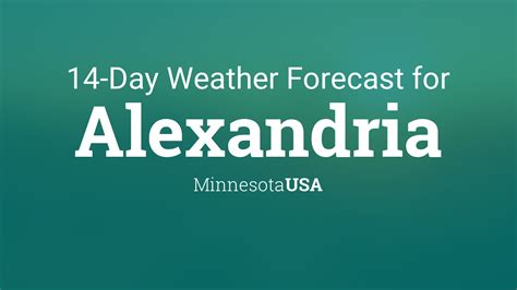 Alexandria, Minnesota, USA 14 day weather forecast