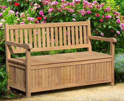 Windsor Wooden Garden Storage Bench with arms – 1.5m