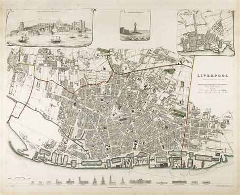 "Liverpool" - Liverpool city map plan Karte de SDUK:: (1836) Mapa ...