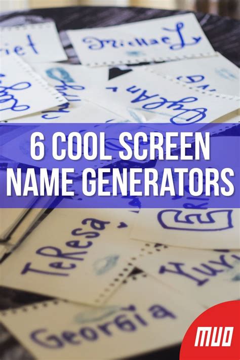 6 Cool Screen Name Generators --- How hard is it to find the right screen name ideas? Turns out ...