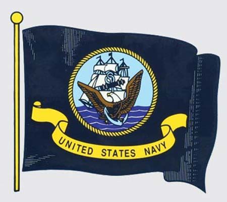 United States Navy Flag Decal : Military Car Decals