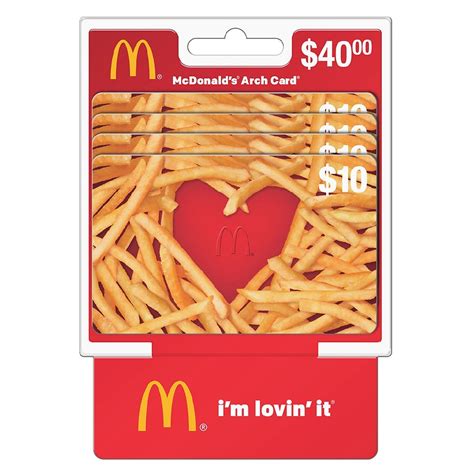 MCDONALD'S 4 Pack - $10 Gift Cards | Walgreens