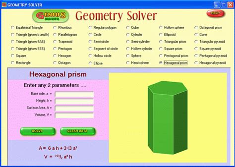 Geometry Software : Solve Geometry - High School Mathematics Software