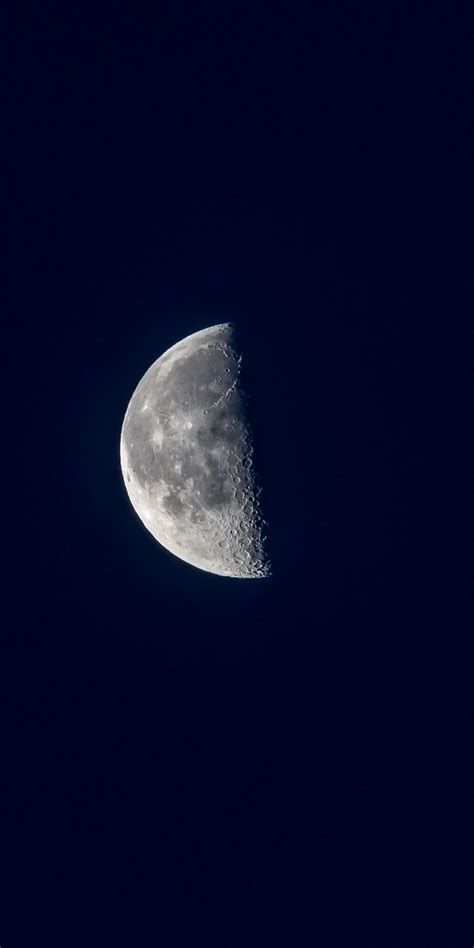 Half-moon, sky, 1080x2160 wallpaper | Sky photography nature, Half moon ...