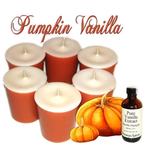 6 Pumpkin Vanilla Votive Candles Creamy Bakery Scent