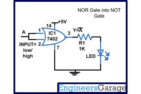 Nor Gate Circuit Diagram